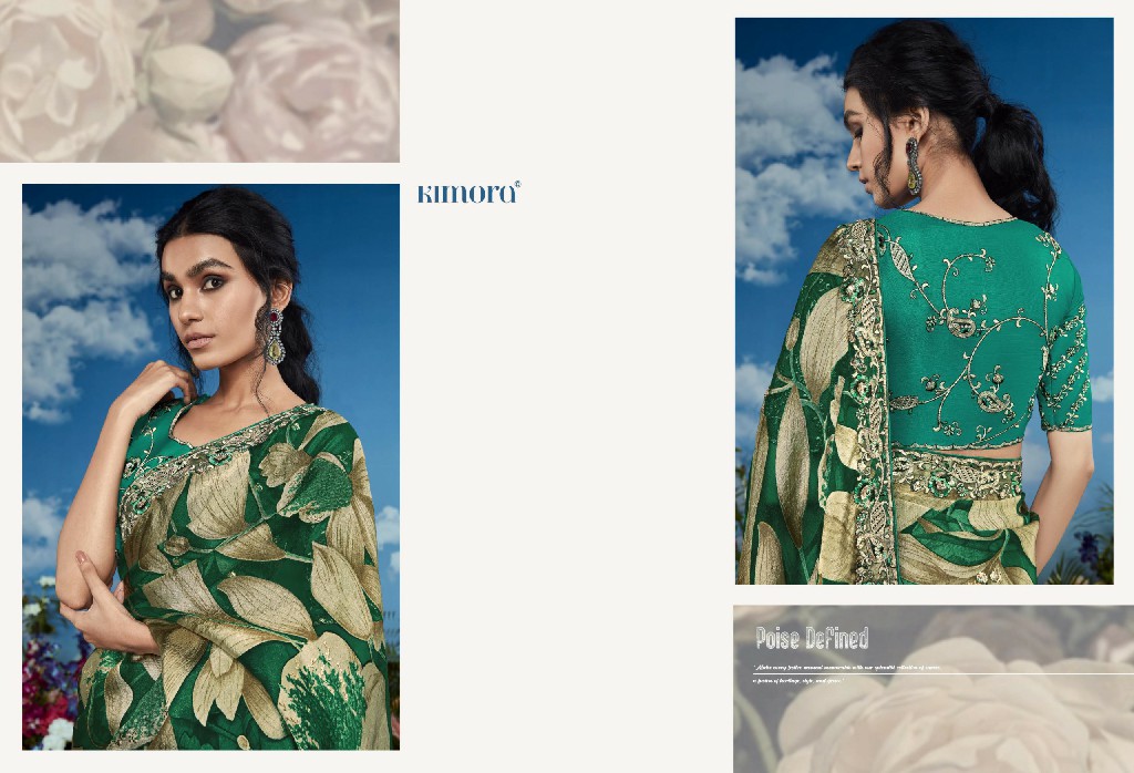 Kimora Premium Bagicha Wholesale Pure Brasso With Raw Silk With Work Designer Sarees