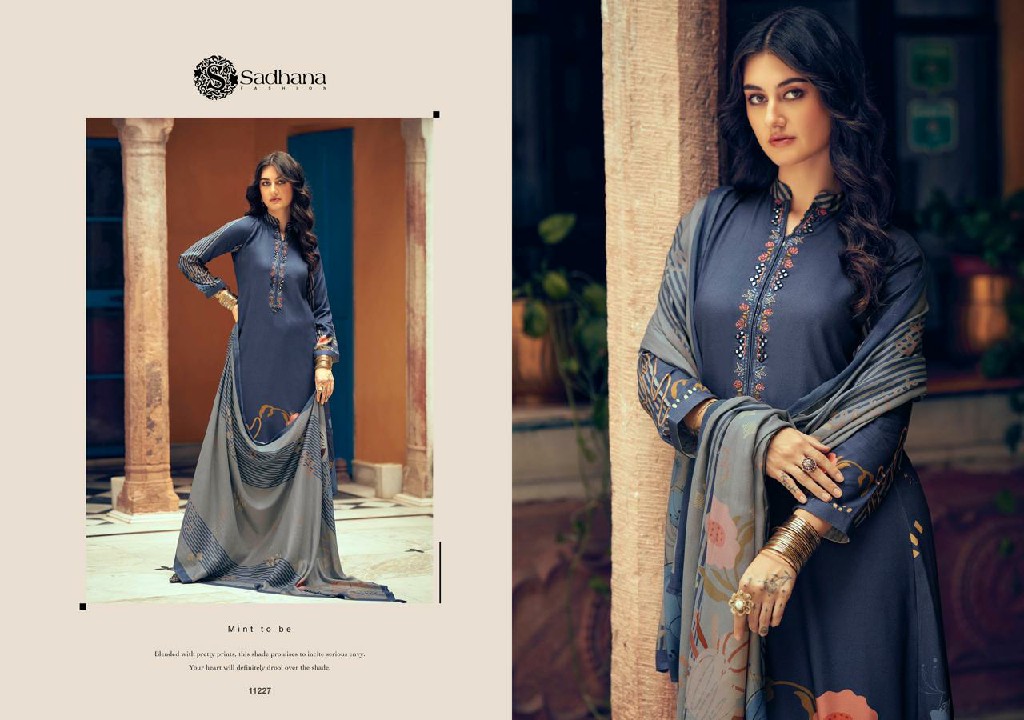 Sadhana Swara Wholesale Viscose Pashmina With Fancy Work Winter Suits
