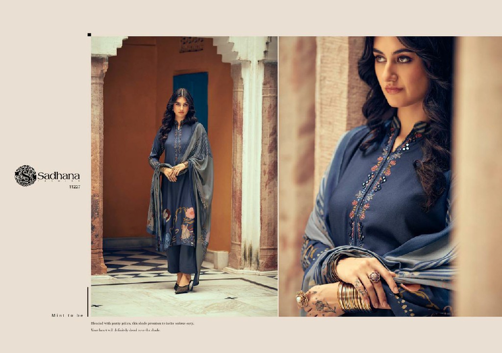 Sadhana Swara Wholesale Viscose Pashmina With Fancy Work Winter Suits