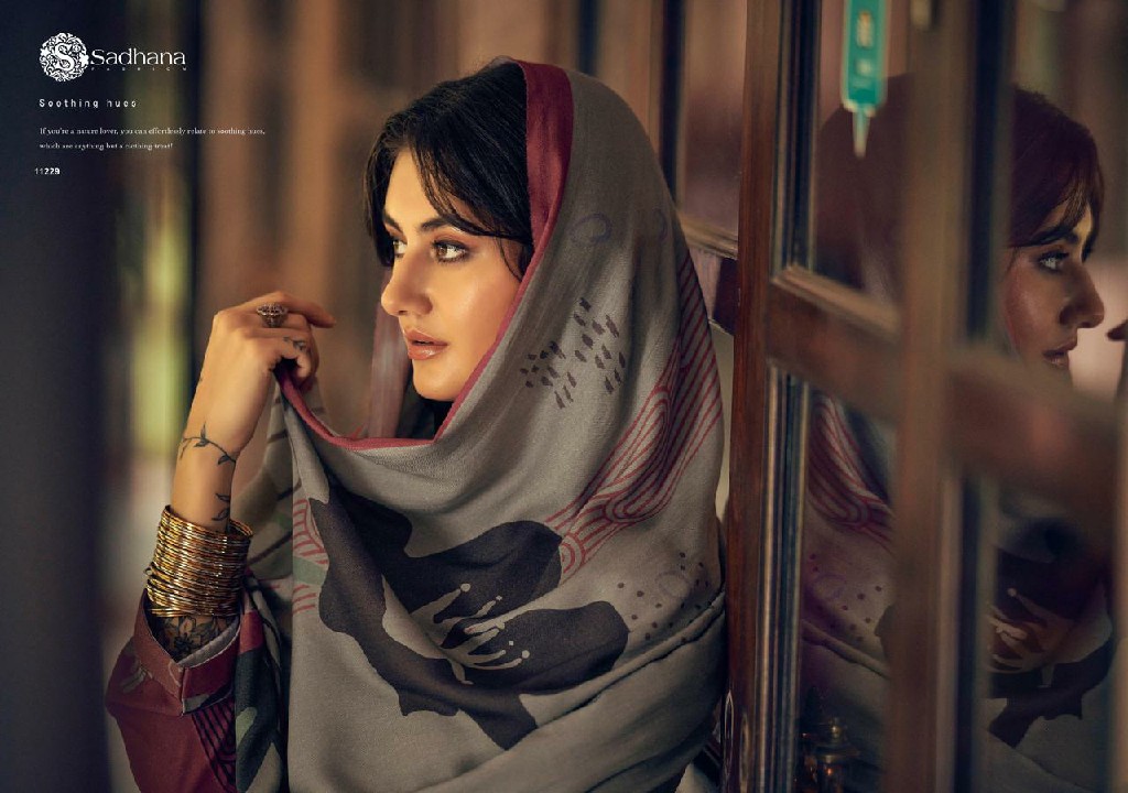 Sadhana Swara Wholesale Viscose Pashmina With Fancy Work Winter Suits