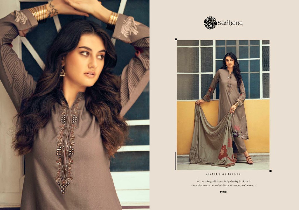 Sadhana Swara Wholesale Viscose Pashmina With Fancy Work Winter Suits