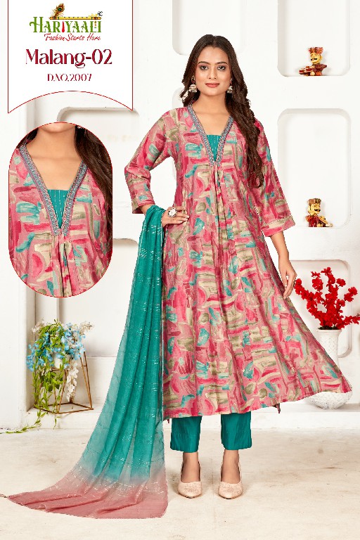 Hariyaali Malang Vol-2 Wholesale Kali Pattern Readymade Suits Combo