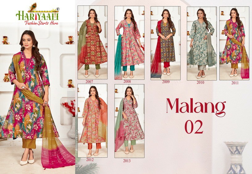 Hariyaali Malang Vol-2 Wholesale Kali Pattern Readymade Suits Combo