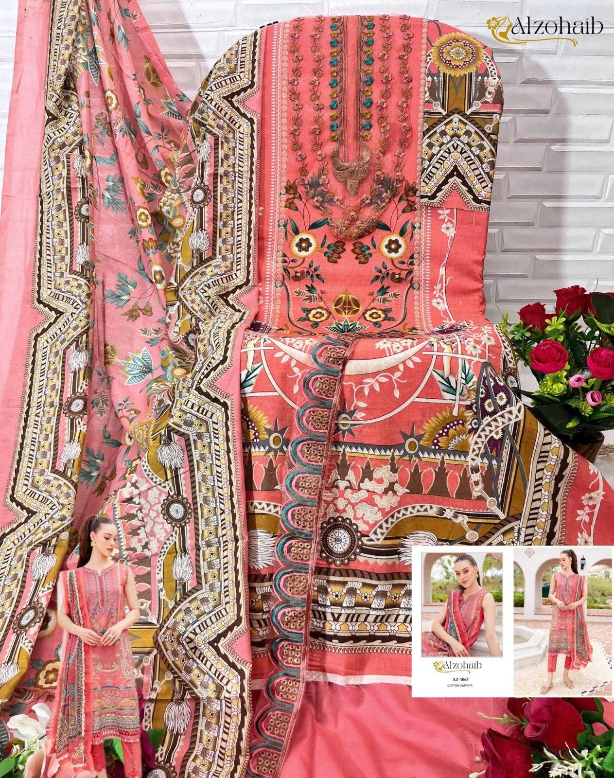 alzohaib queens court vol 3 cotton print pakistani suits