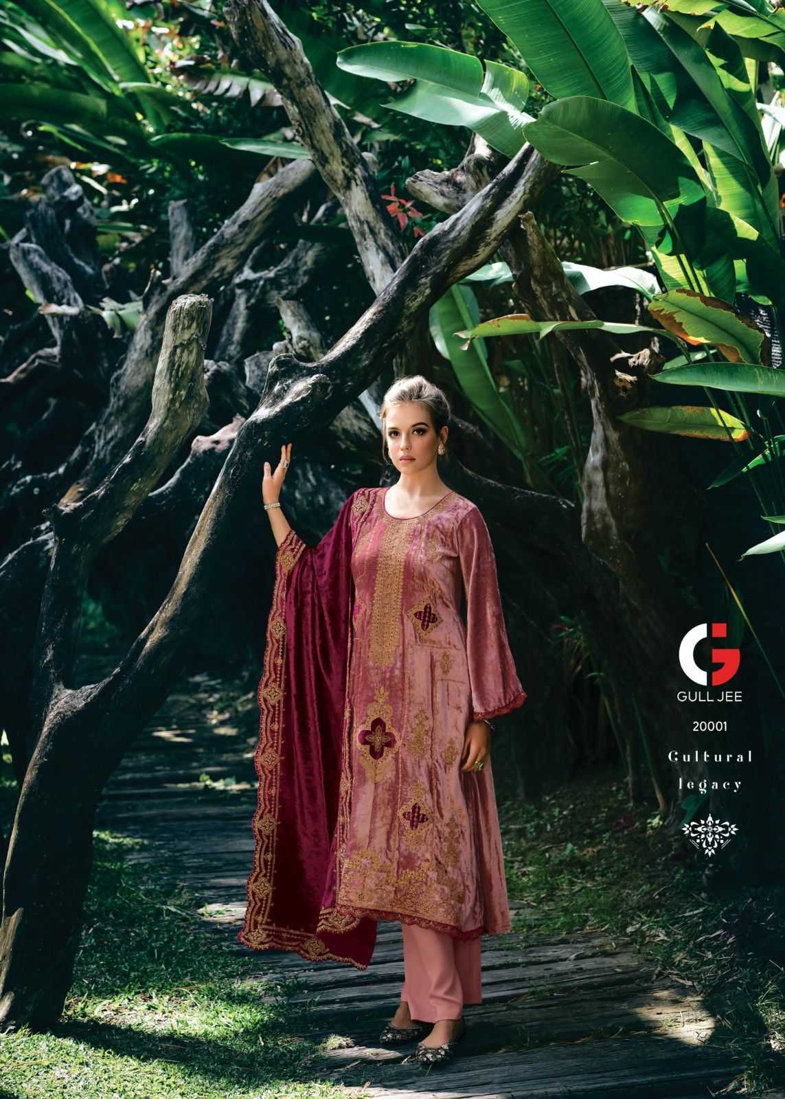 gull jee gul nasreen heavy embroidery velvet designer suits