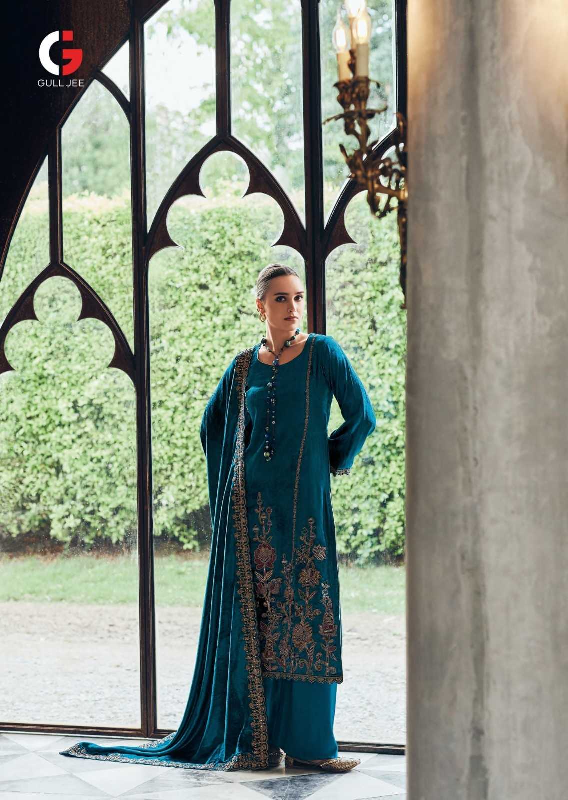 gull jee noor e fiza viscose velvet designer winter suits