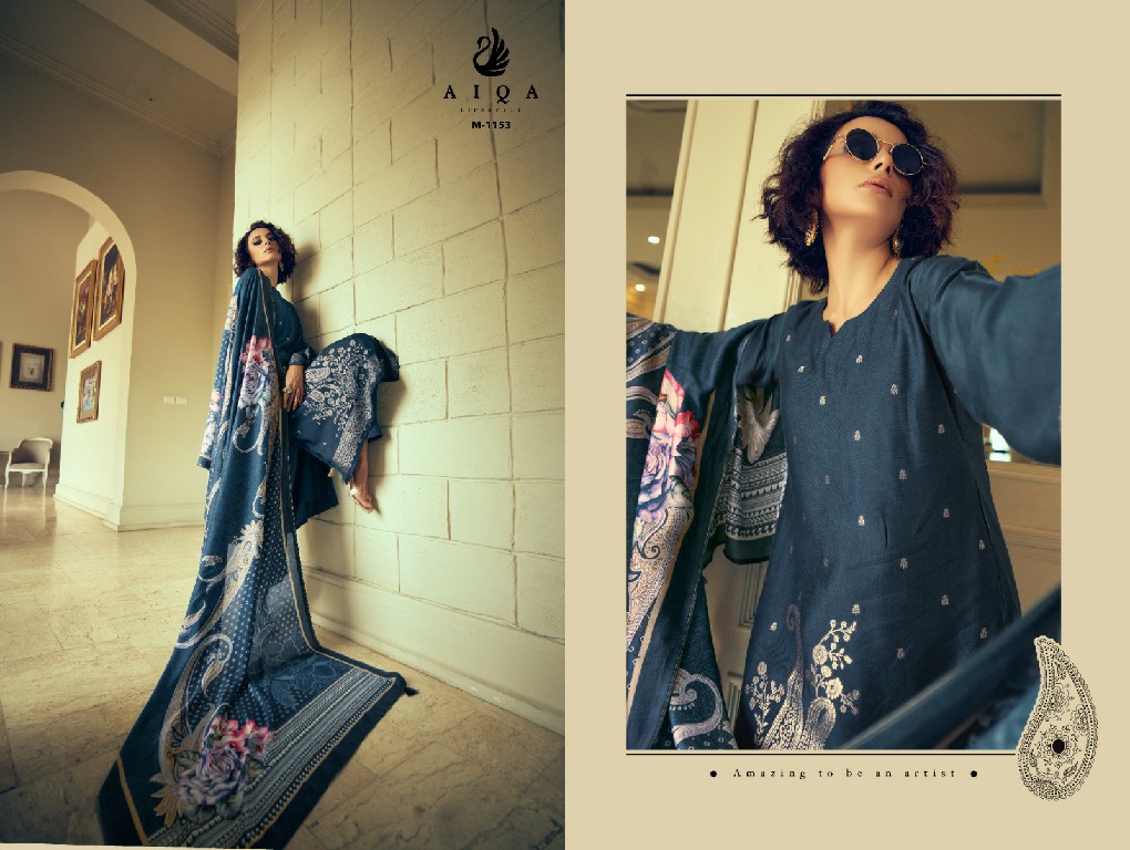 AIQA Nora Wholesale Pure Bemrg Woolen Pashmina Winter Salwar Suits