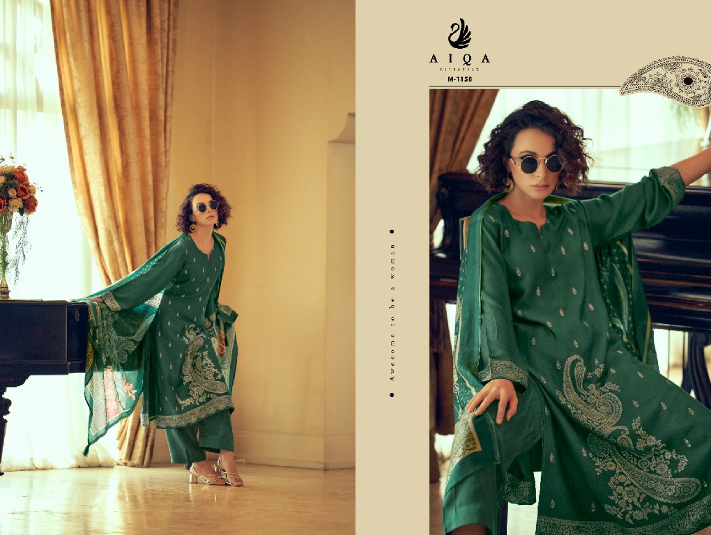 AIQA Nora Wholesale Pure Bemrg Woolen Pashmina Winter Salwar Suits