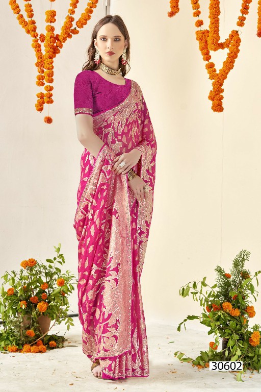 Vallabhi Agnira Wholesale Floral Print With Swaroski Work Sarees