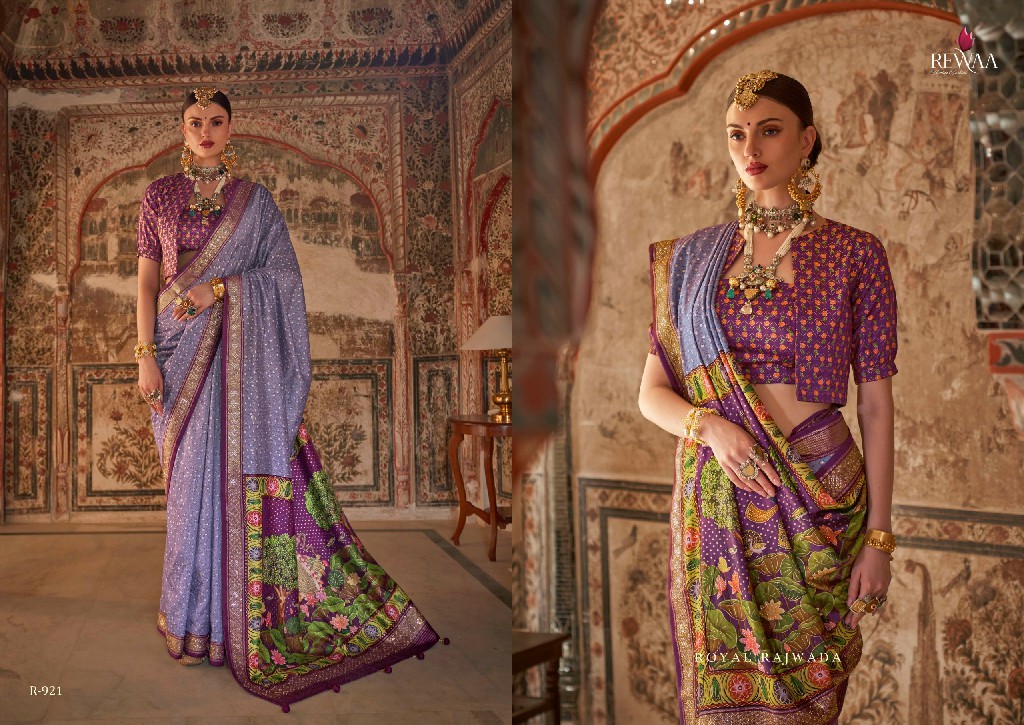 Rewaa Padmavat Vol-3 Wholesale Poly Viscose Silk With Aqua Finish Designer Sarees