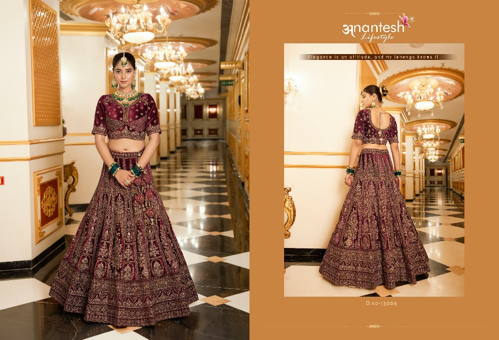 Anantesh Wedding Bride Vol-2 Wholesale Premium Velvet Designer Readymade Lehengas