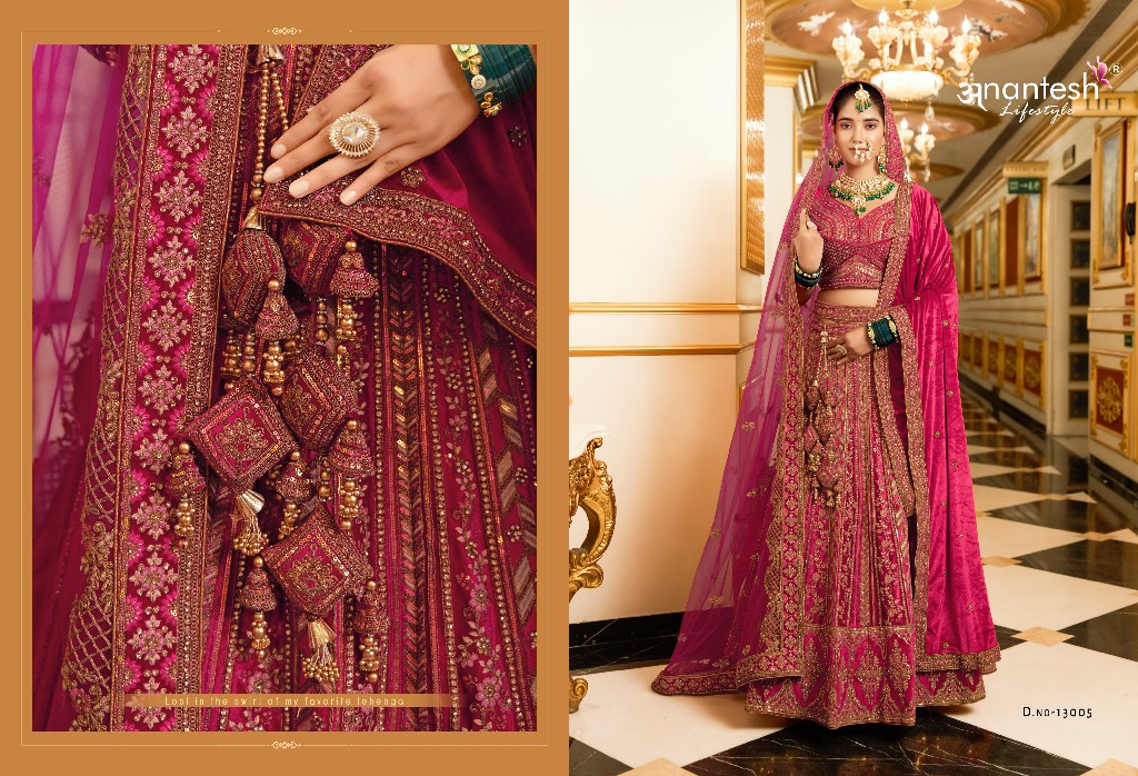 Anantesh Wedding Bride Vol-2 Wholesale Premium Velvet Designer Readymade Lehengas