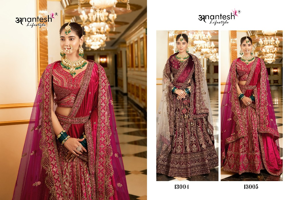 Anantesh Wedding Bride Vol-2 Wholesale Premium Velvet Designer Readymade Lehengas