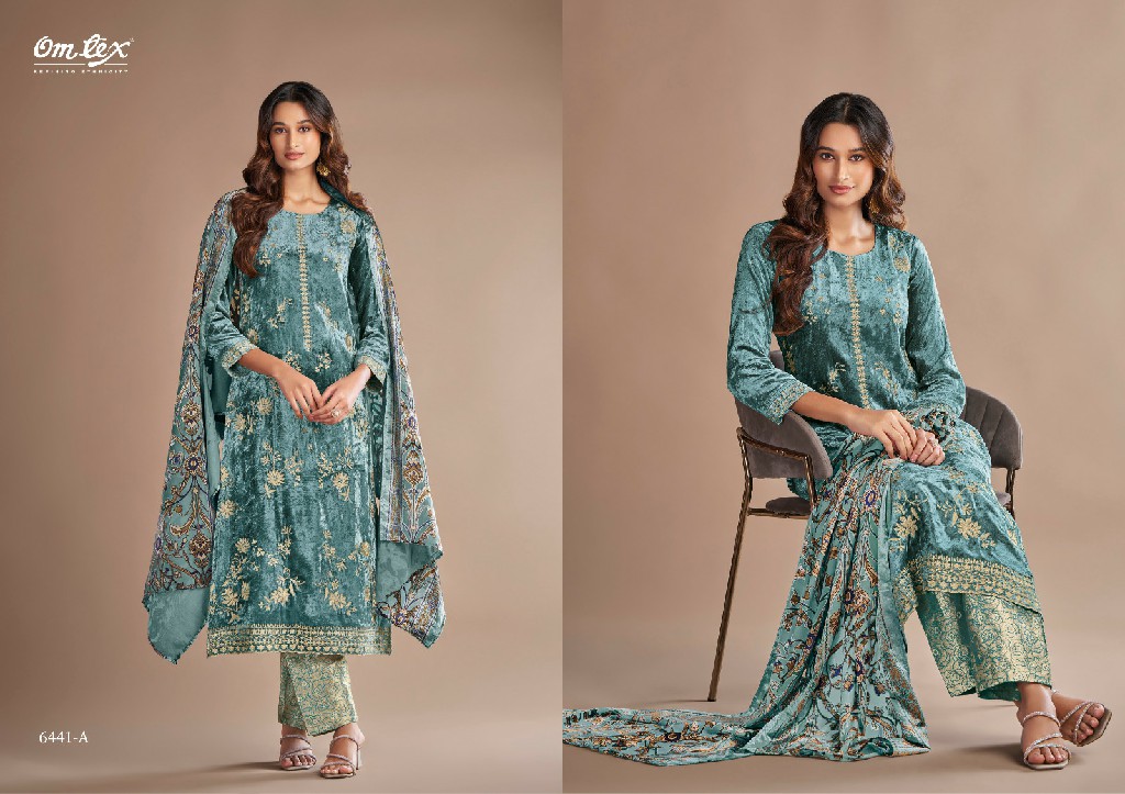 Omtex Ritha Vol-11 Wholesale Pure Viscose Velvet With Embroidery Winter Suits