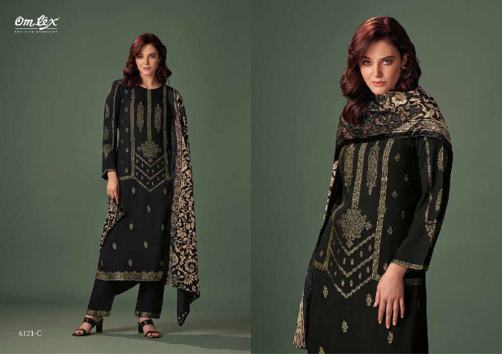 Omtex Sevi Wholesale Pure Pashmina Jacquard Winter Salwar Suits