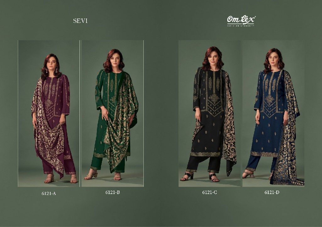 Omtex Sevi Wholesale Pure Pashmina Jacquard Winter Salwar Suits