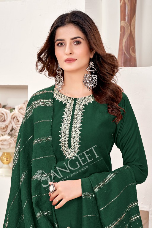 Sangeet Shakti Wholesale Roman Silk Readymade 3 Piece Suits