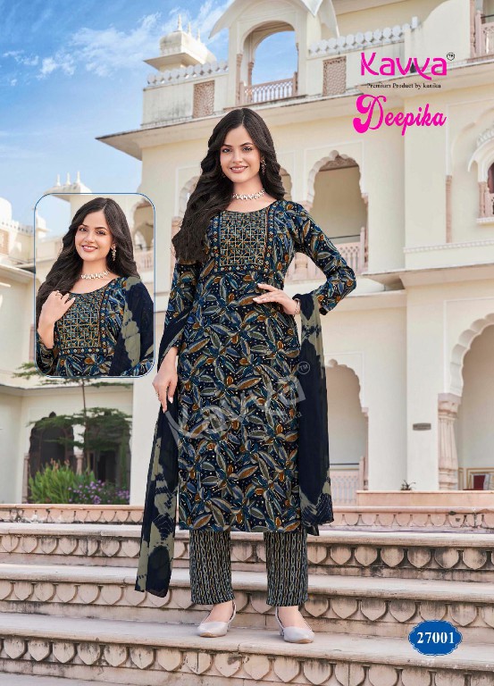 KAVYA DEEPIKA VOL 27 READYMADE BEAUTIFUL STRAIGHT KURTI PANT DUPATTA