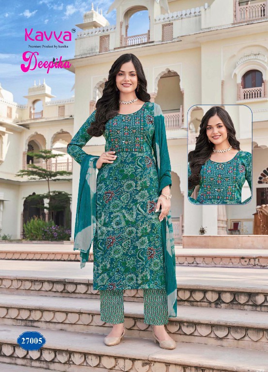 KAVYA DEEPIKA VOL 27 READYMADE BEAUTIFUL STRAIGHT KURTI PANT DUPATTA