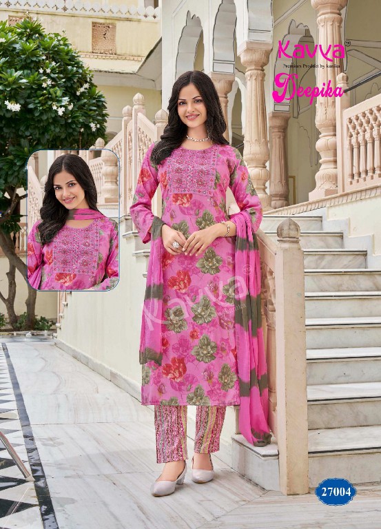 KAVYA DEEPIKA VOL 27 READYMADE BEAUTIFUL STRAIGHT KURTI PANT DUPATTA