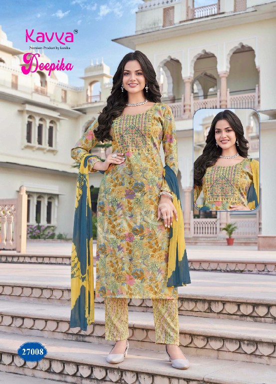 KAVYA DEEPIKA VOL 27 READYMADE BEAUTIFUL STRAIGHT KURTI PANT DUPATTA