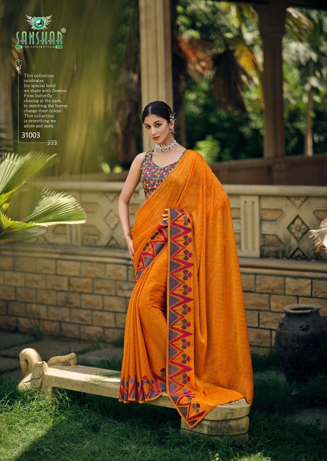 sanskar tex prints wow simmer georgette fancy best saree online