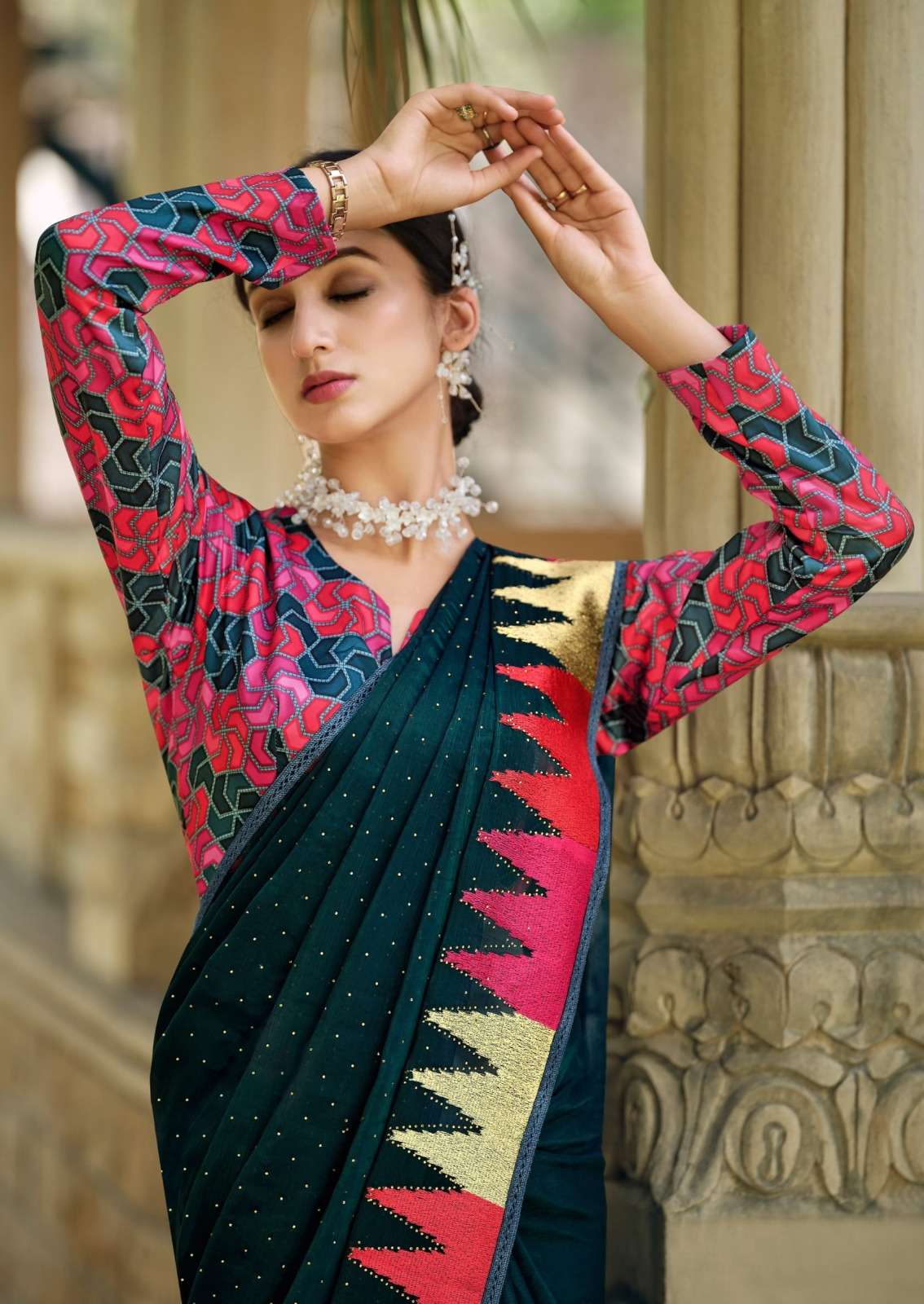 sanskar tex prints wow simmer georgette fancy best saree online