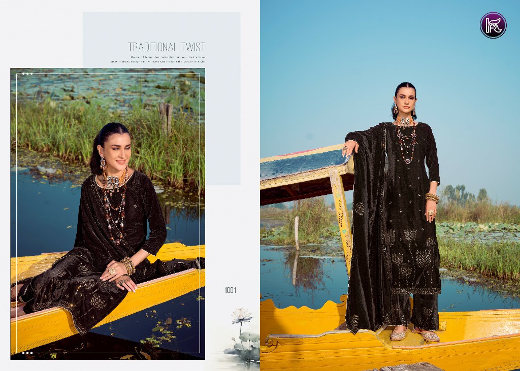 kala payal by kala fashion stylish look velvet 3pcs dress