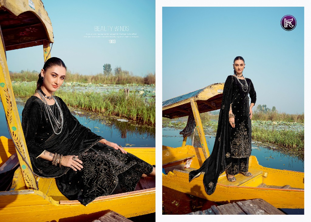 kala payal by kala fashion stylish look velvet 3pcs dress