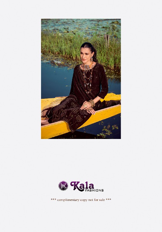 kala payal by kala fashion stylish look velvet 3pcs dress