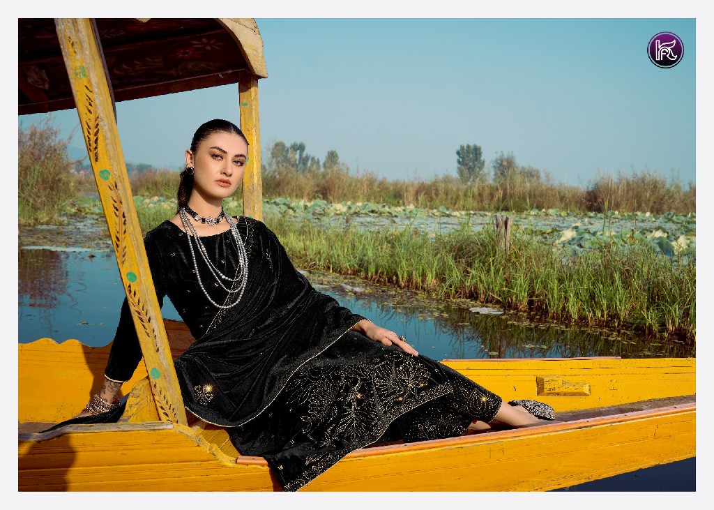 kala payal by kala fashion stylish look velvet 3pcs dress