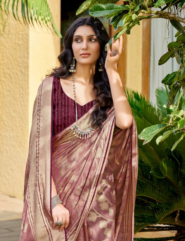 saumya divisha dull moss brasso printed saree