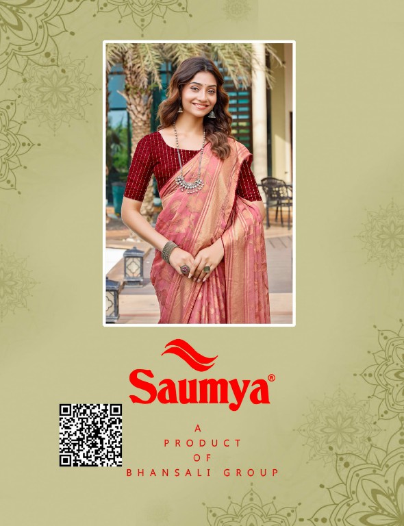 saumya divisha dull moss brasso printed saree