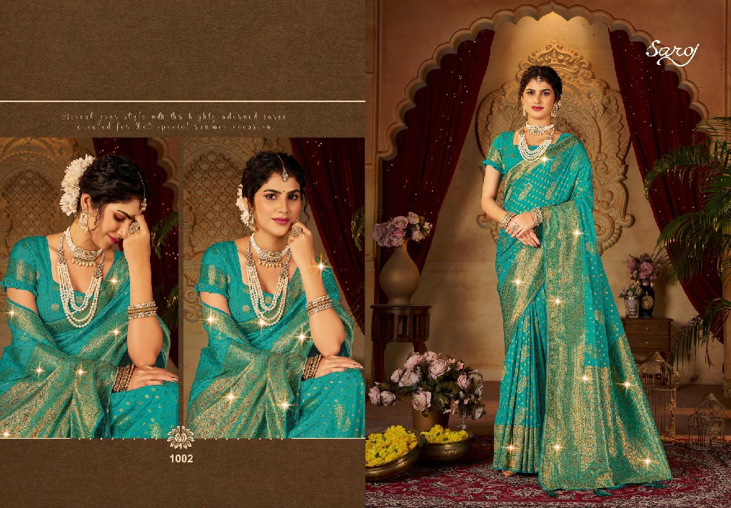 Saroj Peacock Silk Vol-1 Wholesale Pure Crepe Georgette Sarees