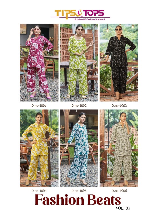 Tips And Tops Fashion Beats Vol-7 Wholesale Co-Ord Set Collection