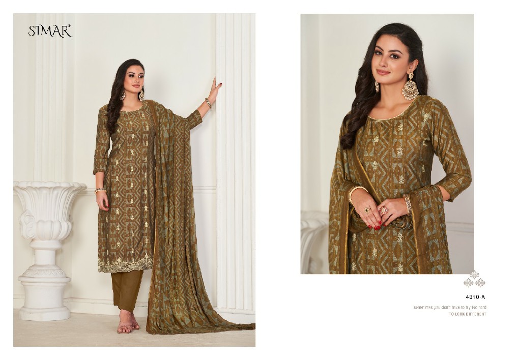 Omtex Simar Rimona Wholesale Special Viscose With Embroidery Work Salwar Suits