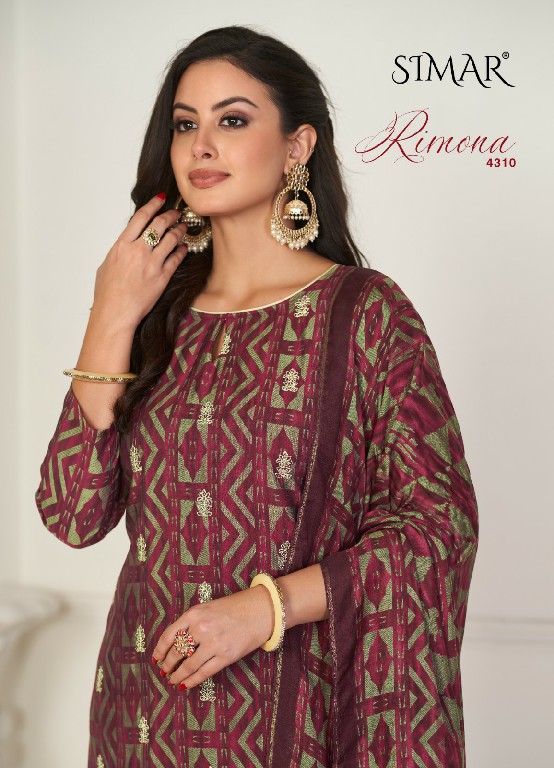 Omtex Simar Rimona Wholesale Special Viscose With Embroidery Work Salwar Suits