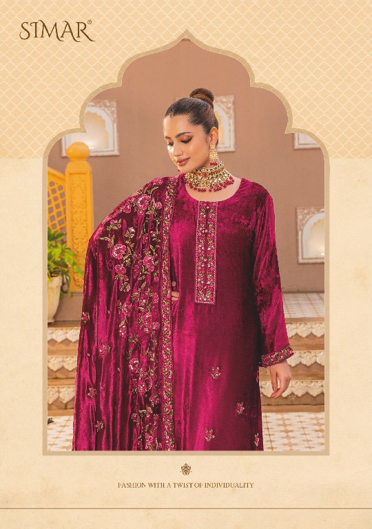 Glossy Simar Libas E Khaas Wholesale Pure VIscose Velvet Winter Salwar Suits