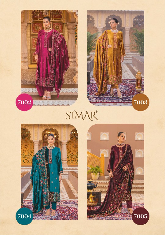 Glossy Simar Libas E Khaas Wholesale Pure VIscose Velvet Winter Salwar Suits