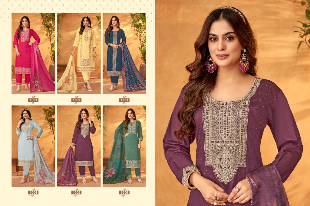 Khushi Vedaa Wholesale Roman Silk Kurtis With Pant And Dupatta