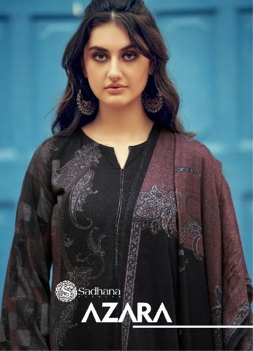 Sadhana Azara Wholesale Viscose Pashmina With Fancy Work Winter Suits