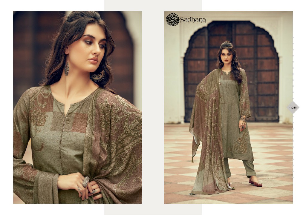 Sadhana Azara Wholesale Viscose Pashmina With Fancy Work Winter Suits