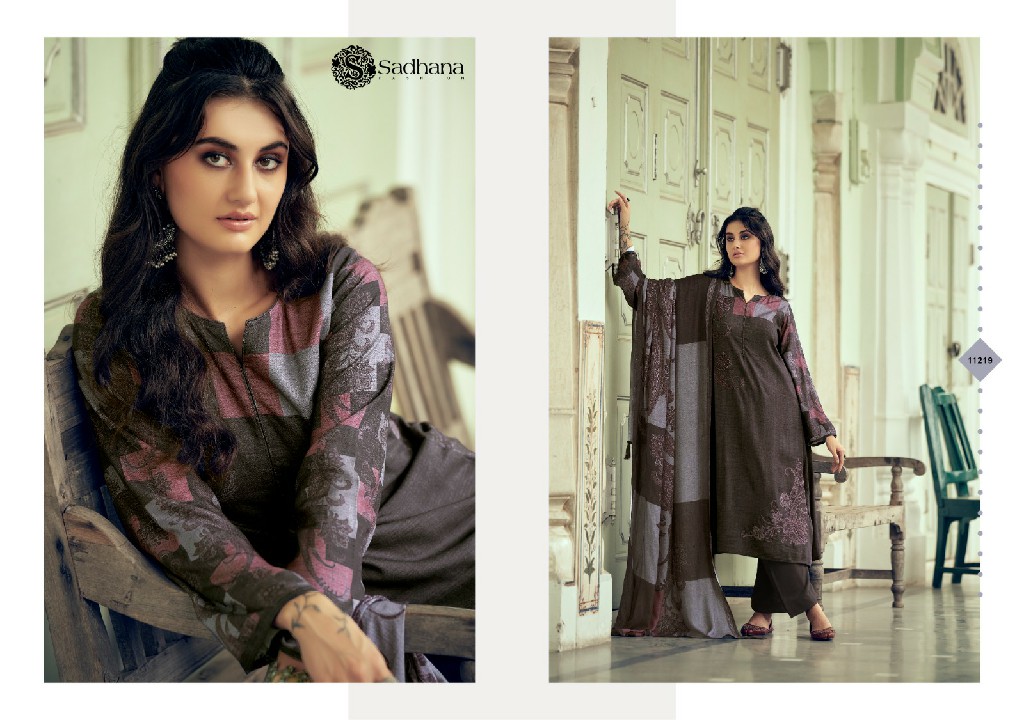 Sadhana Azara Wholesale Viscose Pashmina With Fancy Work Winter Suits