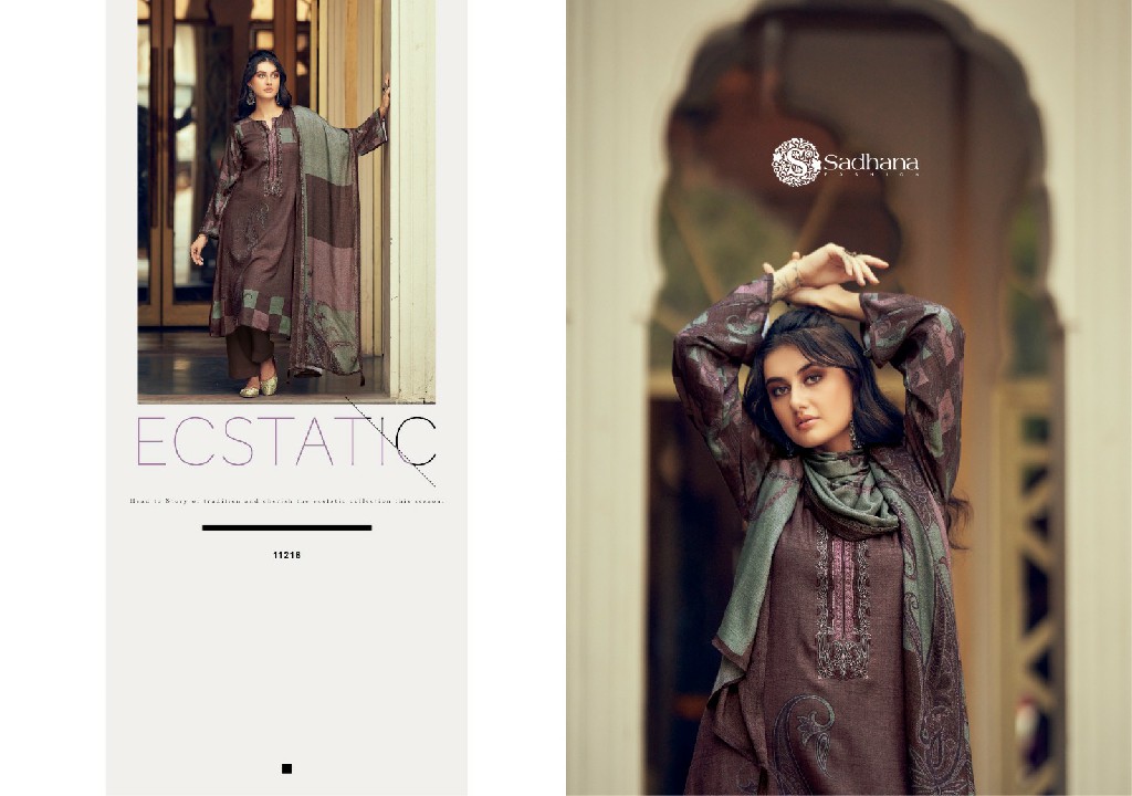 Sadhana Azara Wholesale Viscose Pashmina With Fancy Work Winter Suits