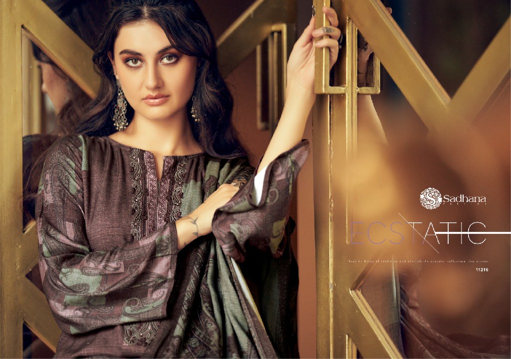 Sadhana Azara Wholesale Viscose Pashmina With Fancy Work Winter Suits