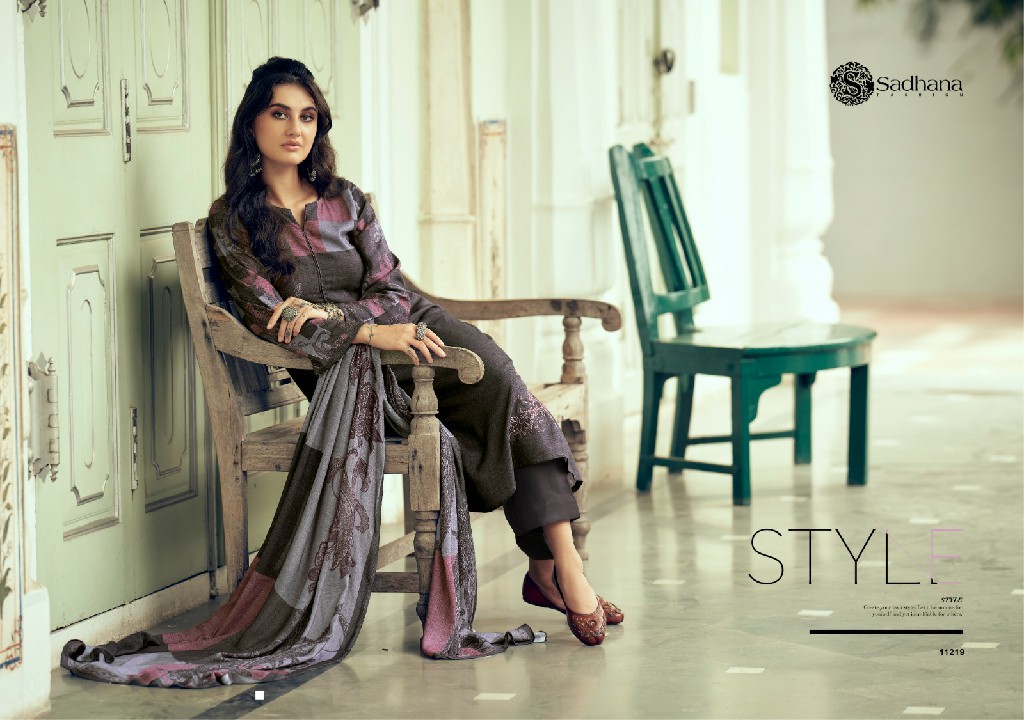 Sadhana Azara Wholesale Viscose Pashmina With Fancy Work Winter Suits