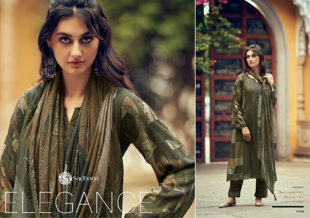 Sadhana Azara Wholesale Viscose Pashmina With Fancy Work Winter Suits