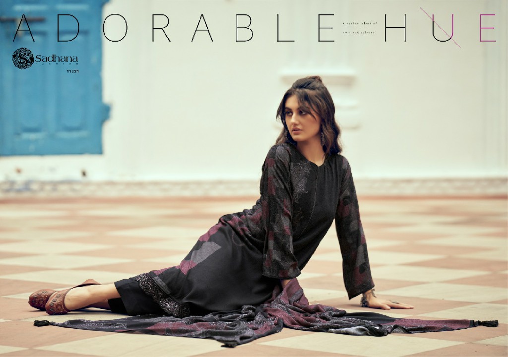 Sadhana Azara Wholesale Viscose Pashmina With Fancy Work Winter Suits