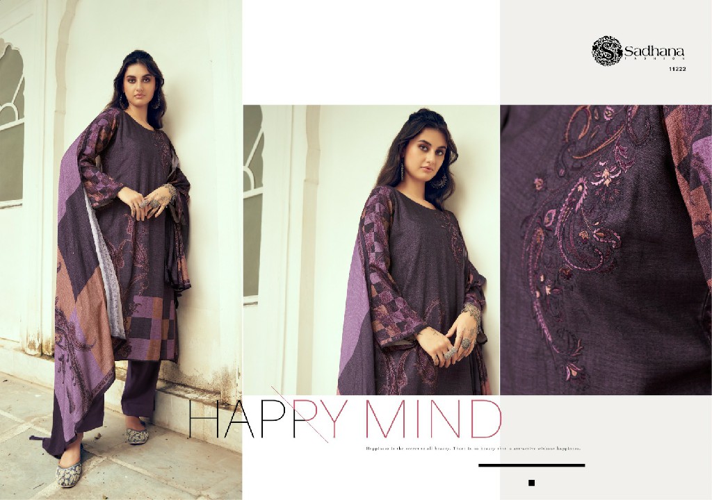 Sadhana Azara Wholesale Viscose Pashmina With Fancy Work Winter Suits