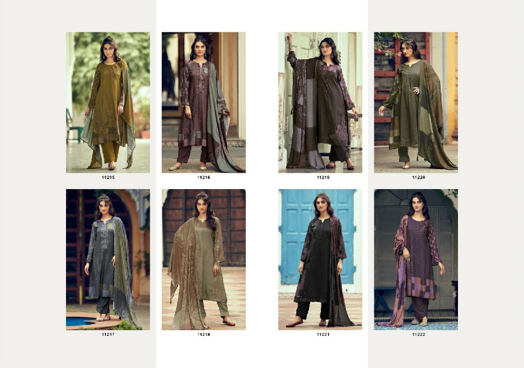 Sadhana Azara Wholesale Viscose Pashmina With Fancy Work Winter Suits